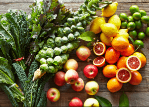 a group of fruits and vegetables on a wood surface Healthy Weight Loss Diets Chipping Norton