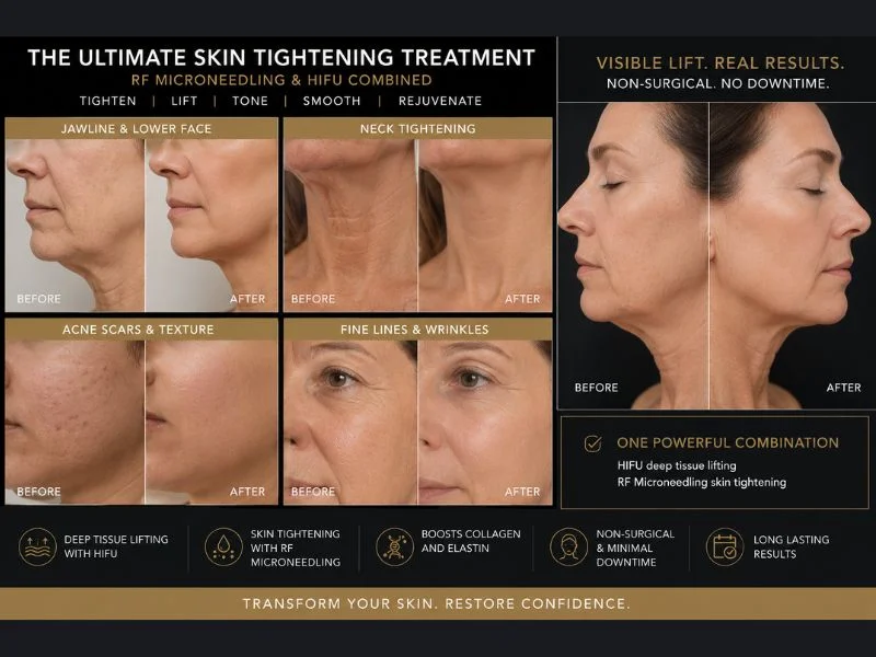 Results of combined treatment for the ultimate skin tightening treatment Chipping Norton